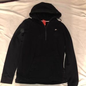 Small Nike black half zip up hoodie